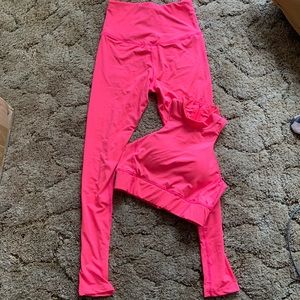 Neon sport bra with legging size s
